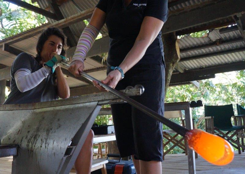 Student - Glass blowing experiance - Hot Glass Fiji