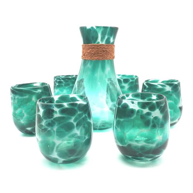 Carafe and Tumbler set Hot Glass Fiji
